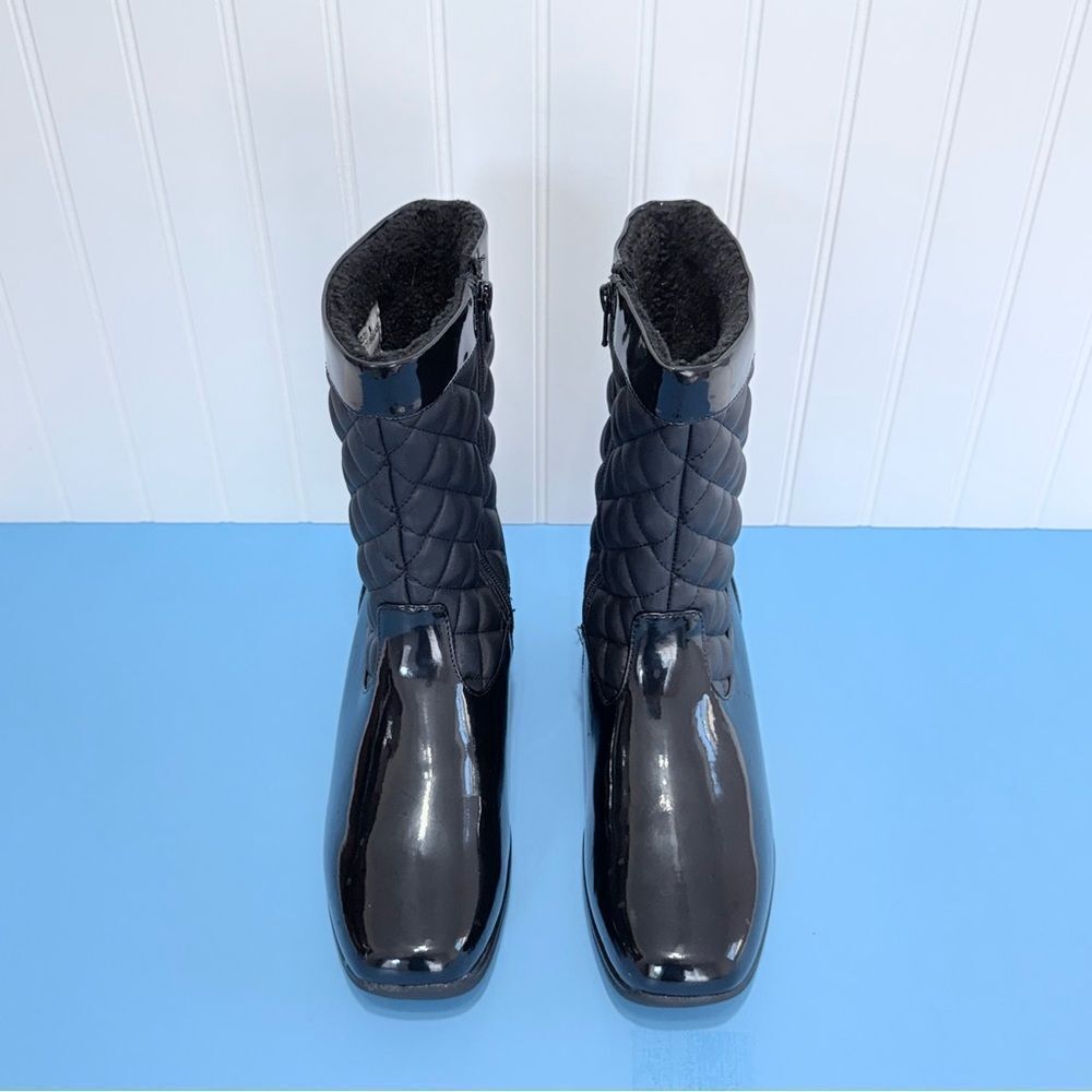 Bass Glacier Women's Black Quilted Calf Height Zipper Boots Size 9M - Picture 14 of 17